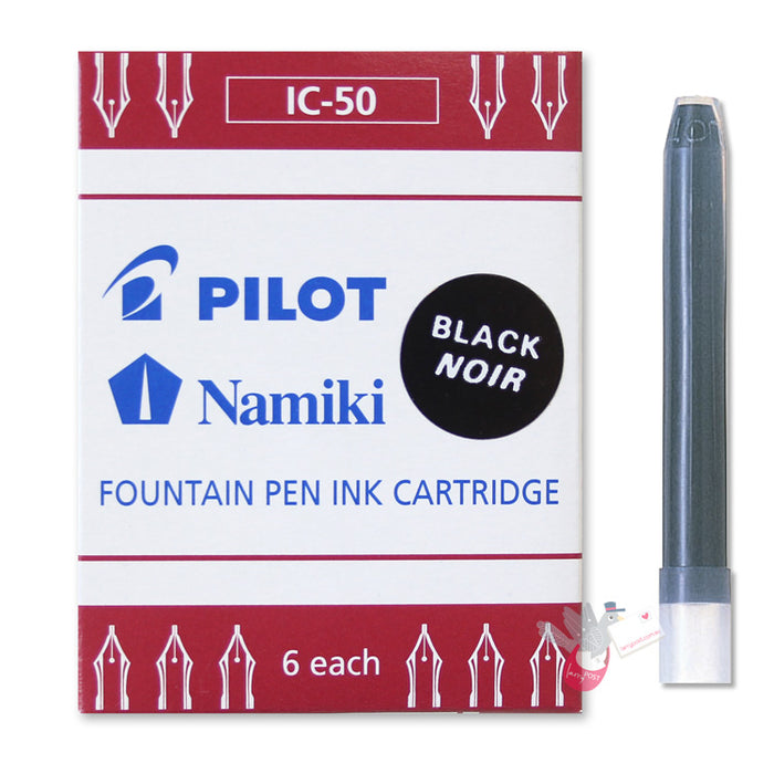 PILOT IC-50-B Ink Cartridge - 6 Pack - Black 