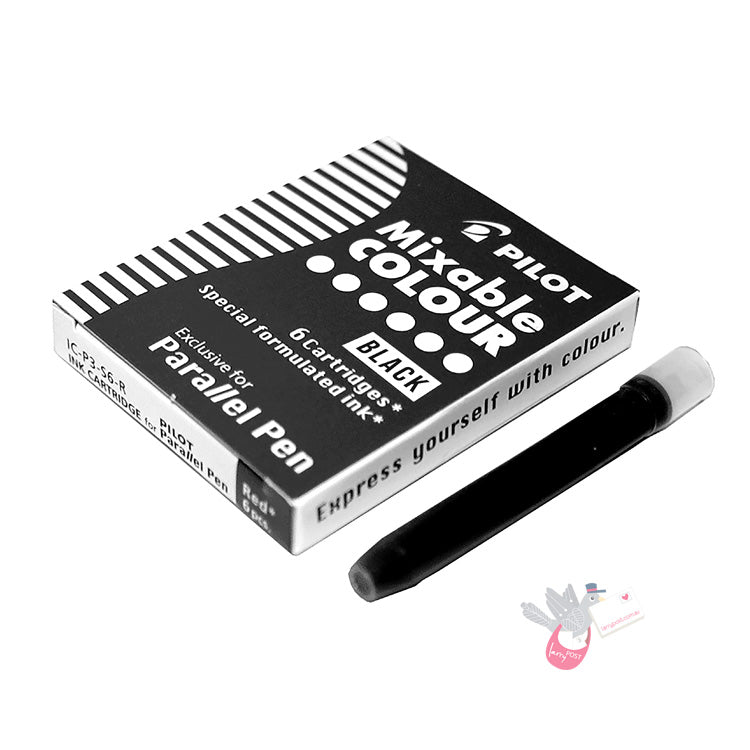 PILOT Parallel Pen Ink Cartridge - 6 Pack - Black 