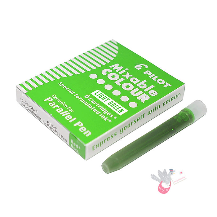 PILOT Parallel Pen Ink Cartridge - 6 Pack - Light Green