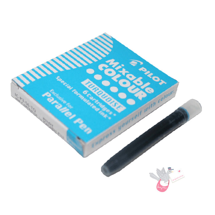 PILOT Parallel Pen Ink Cartridge - 6 Pack - Turquoise