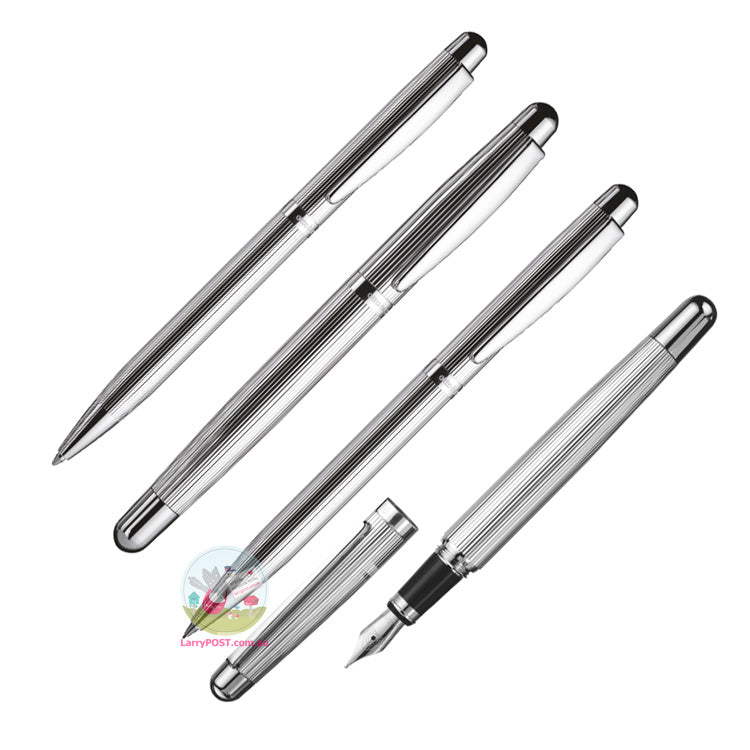 OTTO HUTT Design 02 - Sterling Silver Mechanical Pencil 0.7mm - Pinstripe