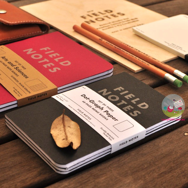 FIELD NOTES Expedition - Set of 3 - Pocket (A6 9 x 14cm) - Orange/Black - Dot Grid