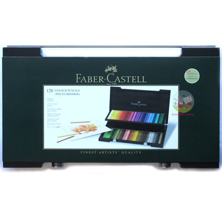 FABER-CASTELL Polychromos Coloured Pencils - Wooden Box of 120 *Ships free AU Regular Post only*
