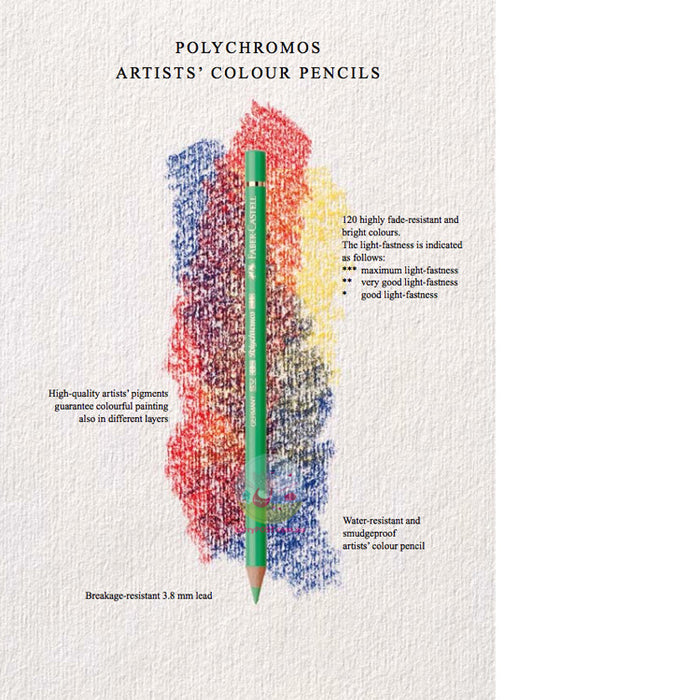 FABER-CASTELL Polychromos Coloured Pencils - Tin of 24