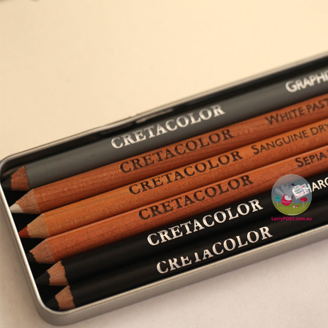 CRETACOLOR Basic Pencils Pocket Set - 6 Asst