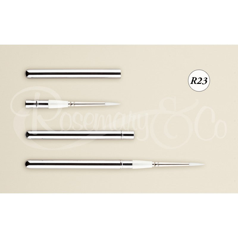 ROSEMARY & CO Reversible Pocket Brush - R23 - Snow Drop (Synthetic) - Pointed Size 8 (4.4 x 20mm)