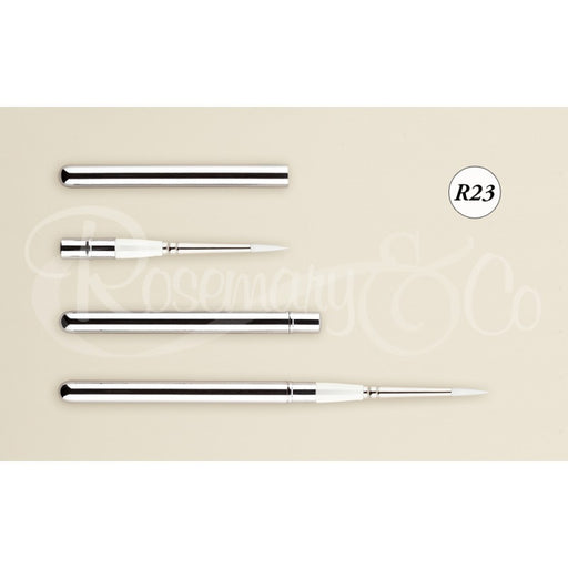 ROSEMARY & CO Reversible Pocket Brush - R23 - Snow Drop (Synthetic) - Pointed Size 8 (4.4 x 20mm)