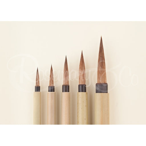 ROSEMARY & CO Watercolour Brush - Smooth Japanese Bamboo - Pointed Round - Size 6 (8.5 x 37mm)