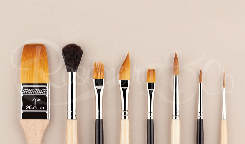 ROSEMARY & CO - Set 40 - Beginner Watercolour Brushes (8 Brushes)