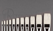 ROSEMARY & CO Series 2025 - Long Handle Brush - 100% Synthetic - Chungking Long Flat - Size 12 (24.8 x 38.6mm)