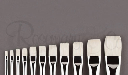 ROSEMARY & CO Series 2015 - Long Handle Brush - Bristle - Chungking Short Flat - Size 8 (15.6 x 21.6mm)