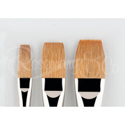 ROSEMARY & CO  - Chisel One Stroke Sable Blend - Short handle - Flat - 1/2" (12.7 x 27.8mm)