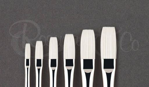 ROSEMARY & CO - Ivory Synthetic - Long Flat Size 10 (19.4 x 33.9mm) - Long Handle 