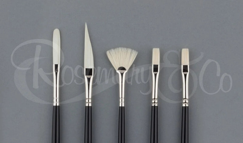 ROSEMARY & CO Leon Holmes 'Little Extras' Brush Set for Oils - Long Handle (5 Brushes)