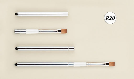 ROSEMARY & CO Reversible Pocket Brush - Red Dot (Synthetic Sable) - Short Flat 1/4" (8 x 11mm)
