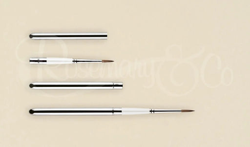 ROSEMARY & CO Reversible Pocket Brush - Red Dot (Synthetic Sable) - Round Size 4 (3.4 x 15.7mm) 