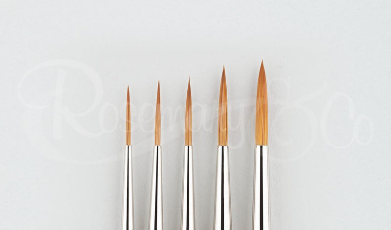 ROSEMARY & CO Brush - Series 771 - Red Sable Blend - Rigger Size 1 (1.5 x 18mm) - Short Handle