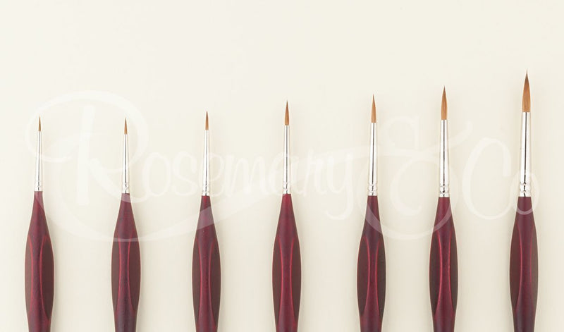 ROSEMARY & CO Watercolour Brush - Series 101 - Pure Red Sable - Pointed Round - Size 4 (2.6 x 15.3mm)