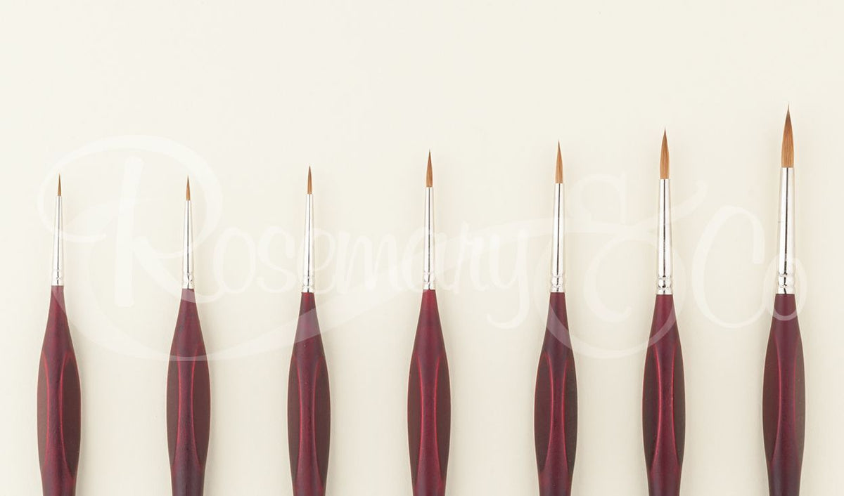 ROSEMARY & CO Watercolour Brush - Series 101 - Pure Red Sable - Pointed ...