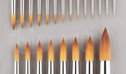ROSEMARY & CO Brush - Series 301 Golden Synthetic - Pointed Round - Size 8 (5.3 x 22.6mm)