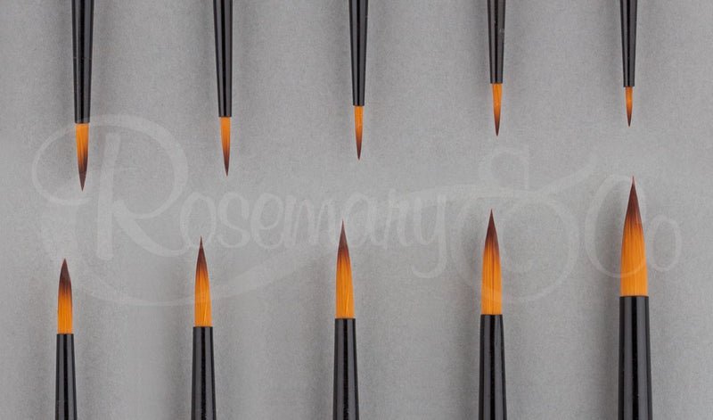 ROSEMARY & CO Brush - Series 313 (Golden Synthetic) - Pointed Round - Size 12 (6.6 x 29mm)