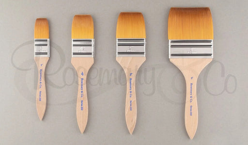 ROSEMARY & CO Brush - Golden Synthetic - Flat One Stroke - 1" (25.5 x 36.1mm)