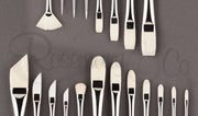 ROSEMARY & CO - Andrew Tisch Deluxe Set (Natural Bristle) - 20 Brushes (mainly long handle)