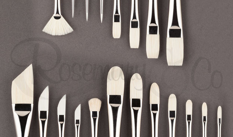ROSEMARY & CO - Andrew Tisch Deluxe Set (Natural Bristle) - 20 Brushes (mainly long handle)