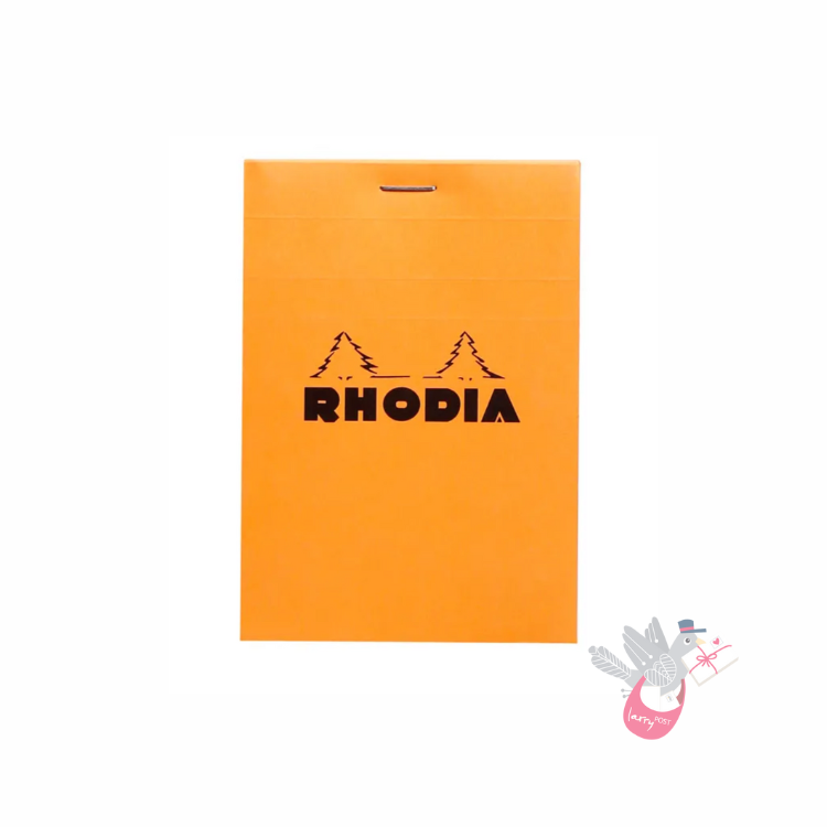 RHODIA No. 12 Top-Stapled Pad - Orange - Pocket - Grid