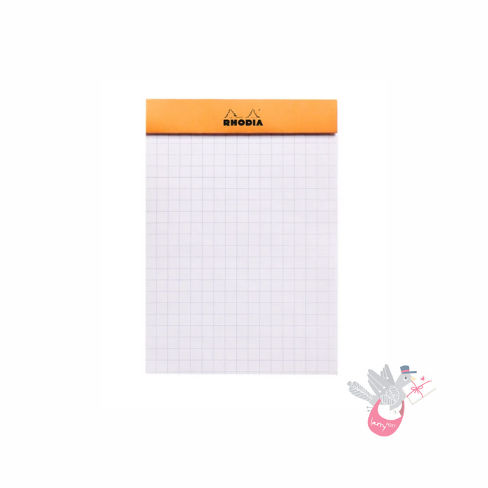 RHODIA No. 12 Top-Stapled Pad - Orange - Pocket - Grid