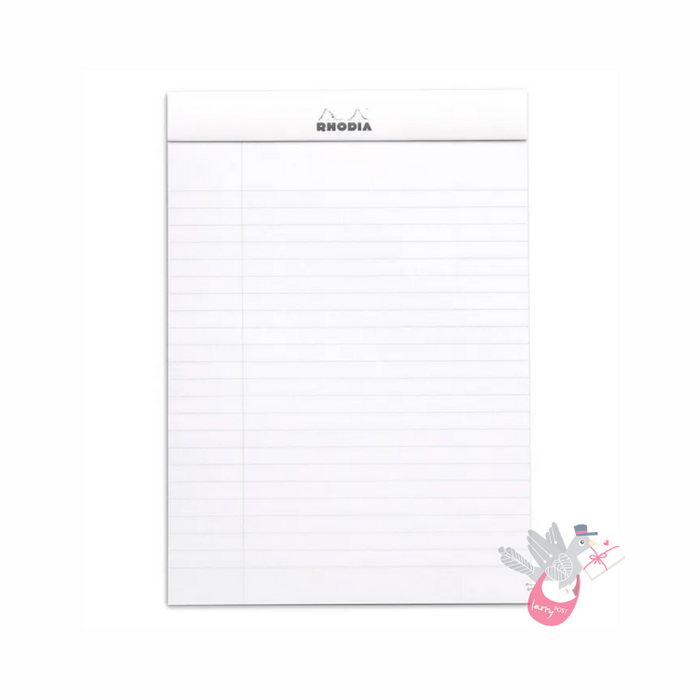 RHODIA No. 16 Top-Stapled Pad - White - A5 - Ruled (with margin)