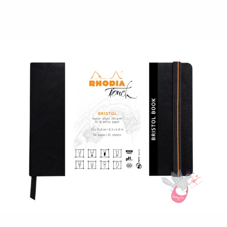 RHODIA Touch Collection - Bristol (205gsm) Sketchbook - Soft Cover - 64 Pages - A5 Landscape