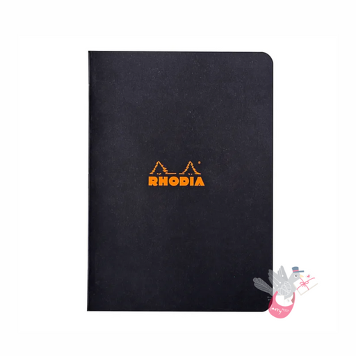 RHODIA Side-Stapled Notepad - Black - A5 - Lined