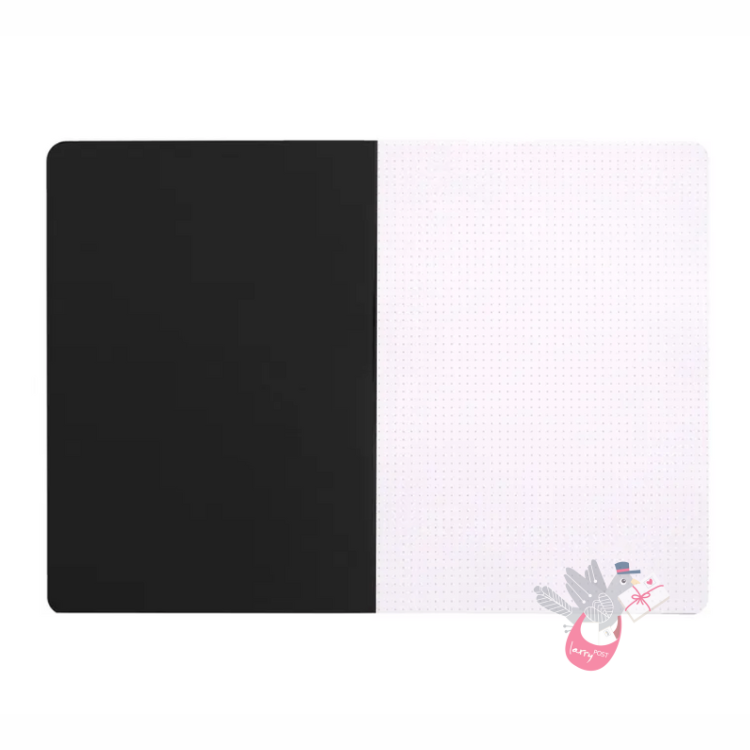 RHODIA Side-Stapled Notepad - Black - A4 - Dotted