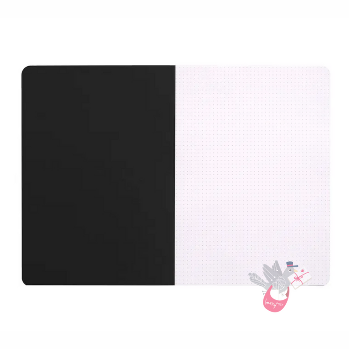 RHODIA Side-Stapled Notepad - Black - A4 - Dotted