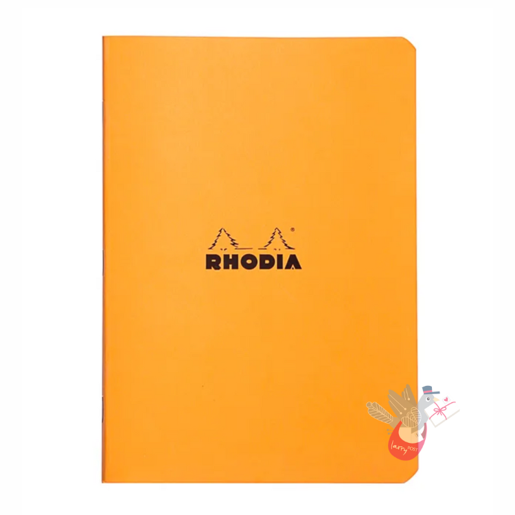 RHODIA Side-Stapled Notepad - Orange - A4 - Grid