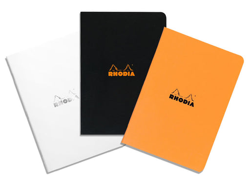 RHODIA Side-Stapled Notepad - Black - A5 - Lined