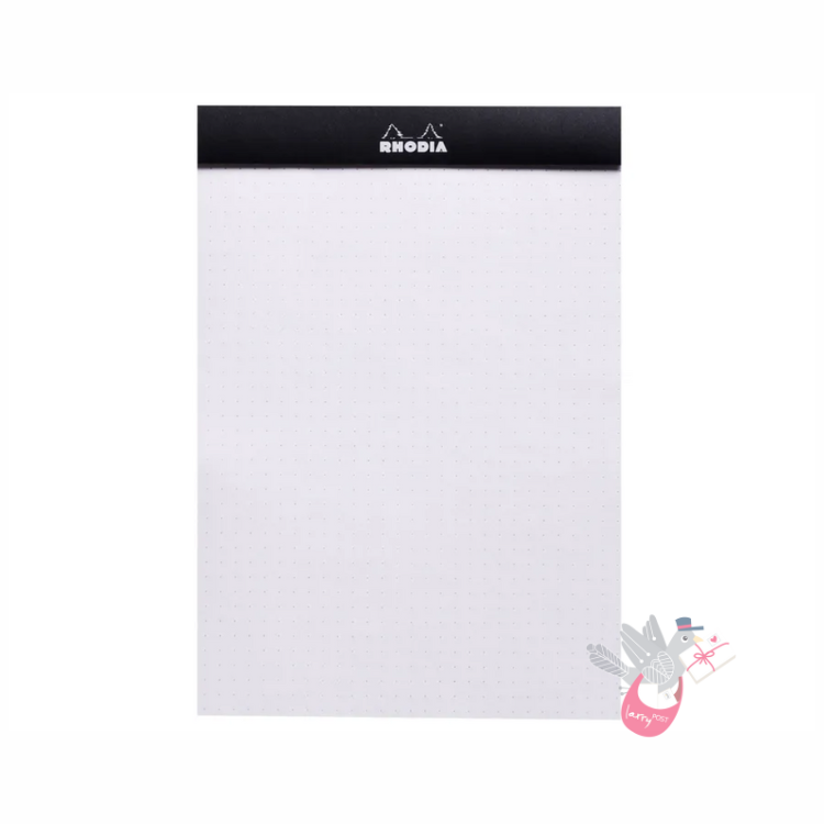 RHODIA No. 16 Top-Stapled Pad - Black - A5 - Dotted