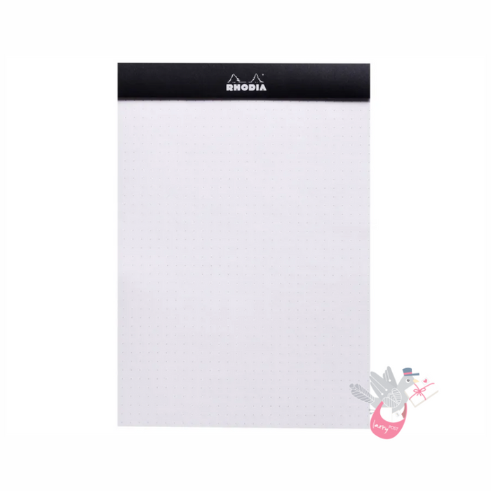 RHODIA No. 16 Top-Stapled Pad - Black - A5 - Dotted