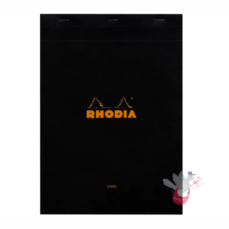 RHODIA No. 18 Staplebound Pad - Black - A4 - Ruled