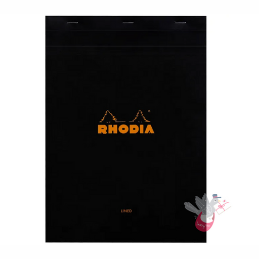 RHODIA No. 18 Staplebound Pad - Black - A4 - Ruled