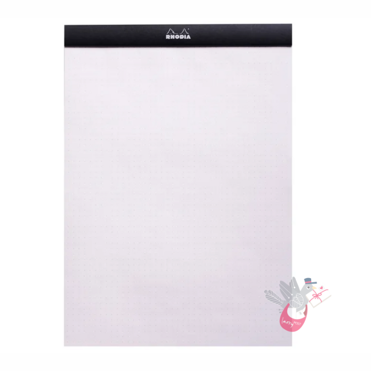 RHODIA No. 18 Top-Stapled Pad - Black - A4 - Dotted
