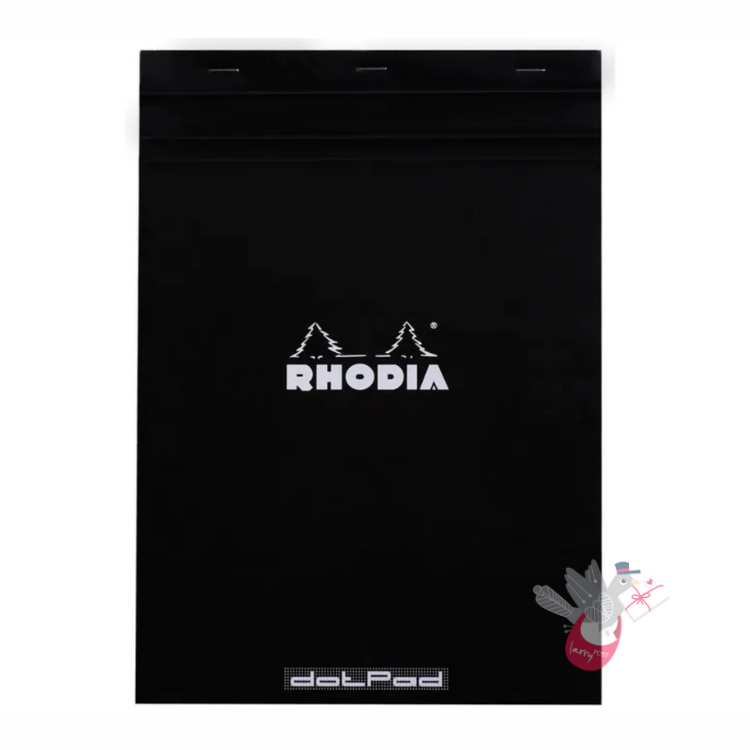 RHODIA No. 18 Staplebound Pad - Black - A4 - Dotted