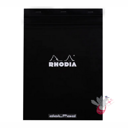 RHODIA No. 18 Staplebound Pad - Black - A4 - Dotted