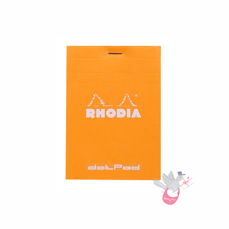 RHODIA No. 12 Top-Stapled Pad - Orange - Pocket - Dotted