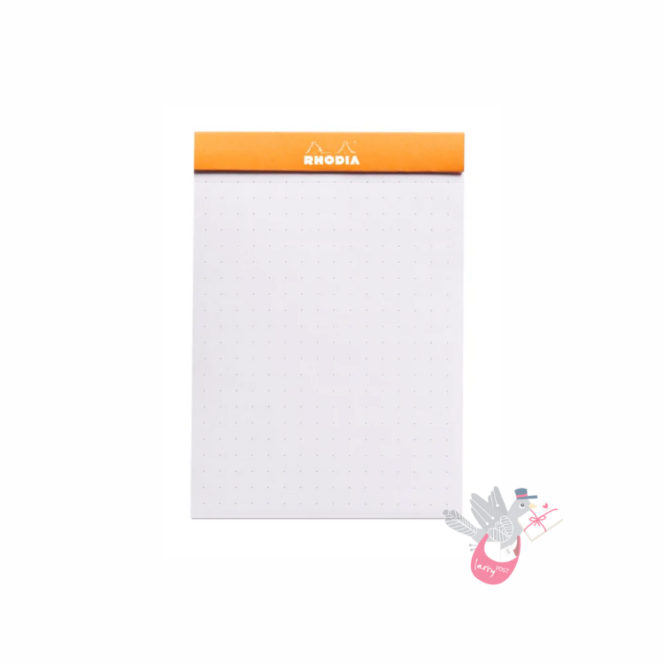 RHODIA No. 12 Top-Stapled Pad - Orange - Pocket - Dotted