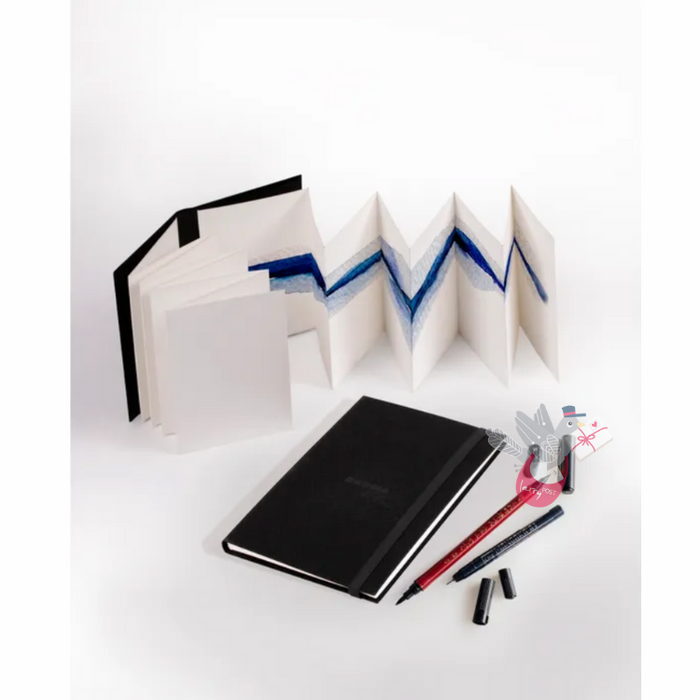 RHODIA Touch - Double Accordion Watercolour Book (100% Cotton, 300gsm CP) - 32 Pages - A6 Portrait