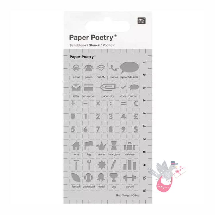 PAPER POETRY Journalling Stencil - Circles (9.5 x 15cm)