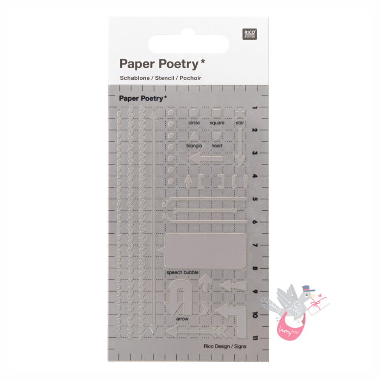 PAPER POETRY Journalling Stencil - Arrows (7 x 12cm)