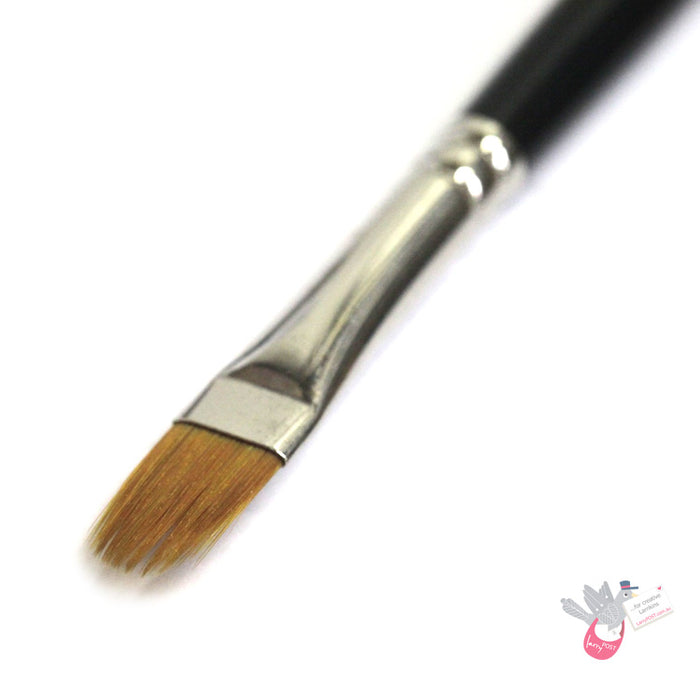 ROSEMARY & CO Brush - Series 2240 - Filbert Comber Golden Synthetic - 1/4" (7.2 x 12.5mm) - Short Handle